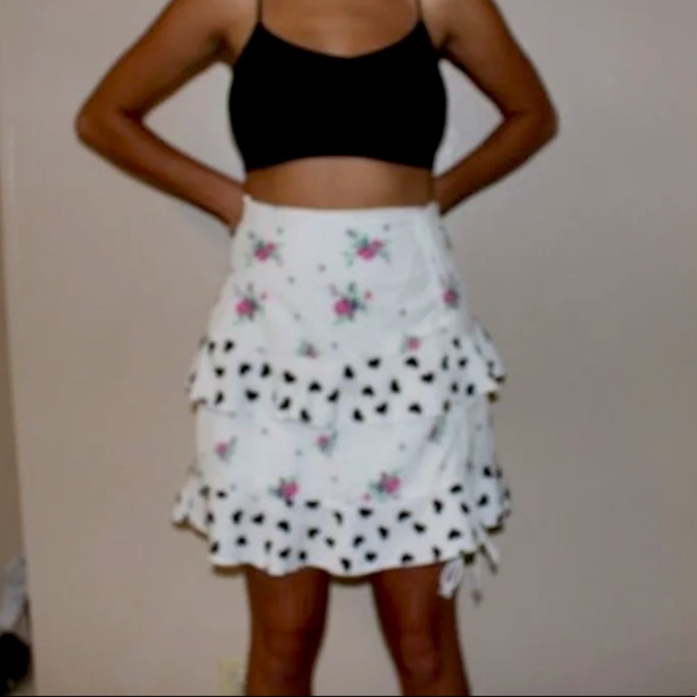 Floral / Polka Dot Skirt